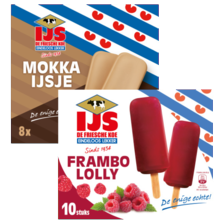 De Friesche Koe frambo lolly of mokka ijsje